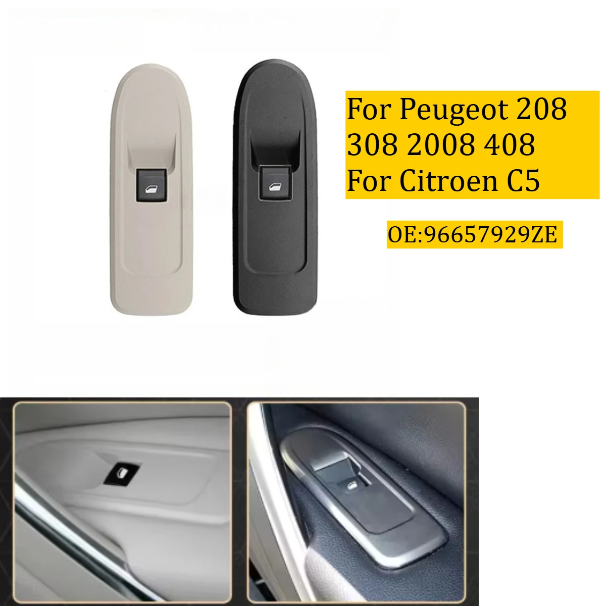 لبيجو 208 308 2008 408 لسيتروين C5 مفتاح التحكم في نافذة السيارة جانب الركاب 4 دبابيس 96657929ZE اكسسوارات السيارات