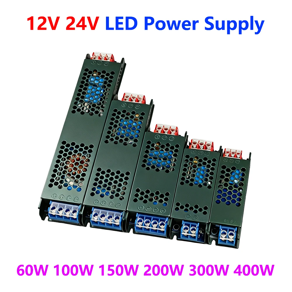 12V 24V Lighting Transformer AC 220V TO DC 12V 24V LED Power Supply 60W 100W 150W 200W 300W 400W For LED Strip Light
