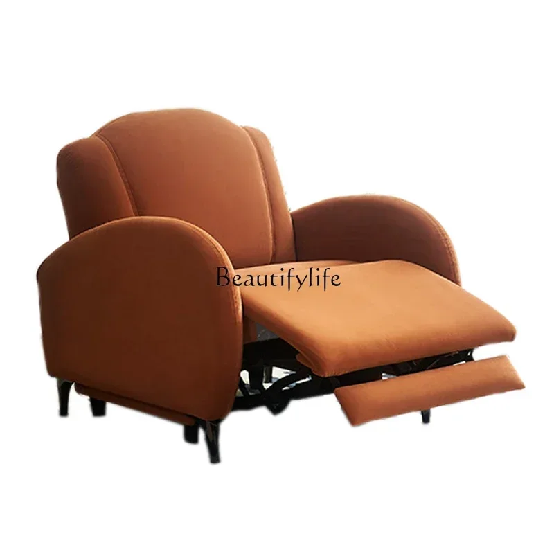 

Sofa single cabin fabric leisure recliner lazy fabric modern simple electric function