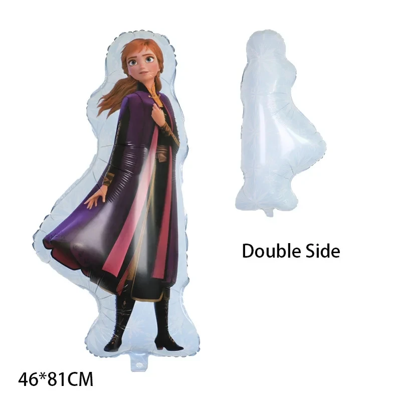 Disney-Película de aluminio de Frozen para decoración de fiesta de cumpleaños, espejo mágico con dibujos animados de Elsa, princesa Anna, Olaf, globo