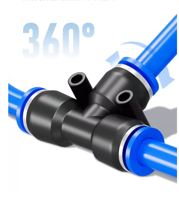 50pcs 100pcs Lot PE Pneumatic Fittings Fitting Plastic T Type 3-way For 4mm 6mm 8mm 10mm Tee Tube Quick Connector Slip Lock