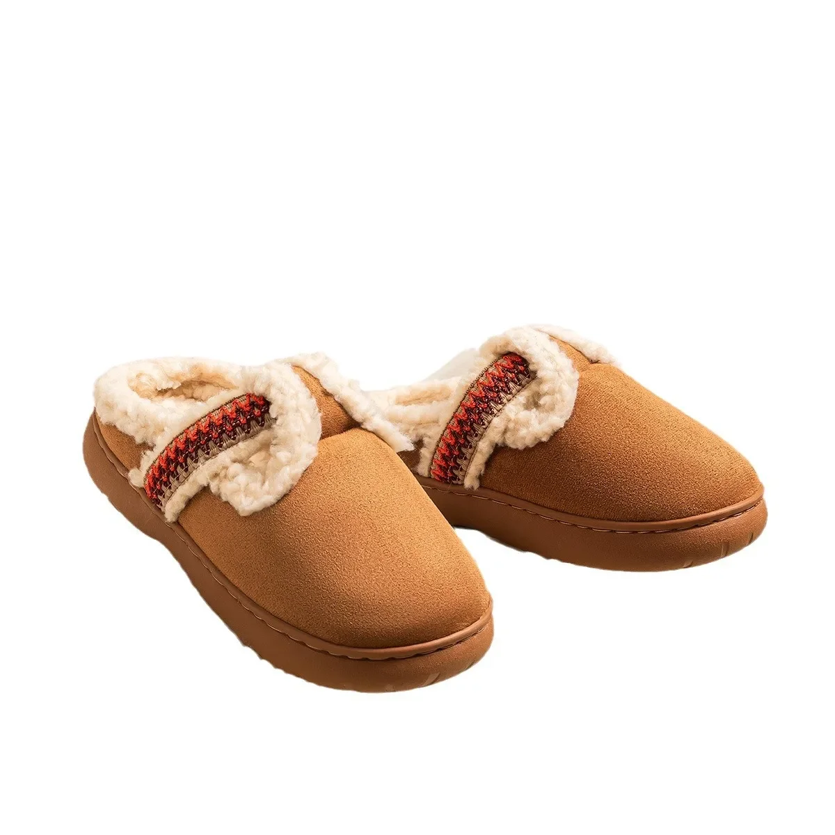 Herfst En Winter Nieuw Huis Indoor Antislip Katoenen Slippers Meisjes Katoenen Slippers Opgestapeld Verdikte Mode Warme Slippers