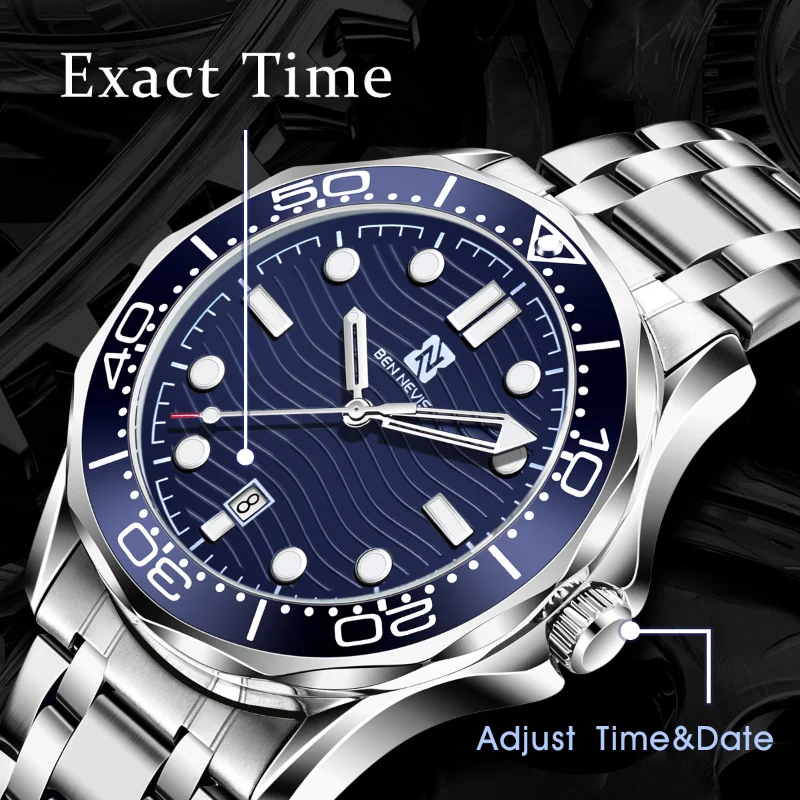 

Top Brand Luxury Fashion Diver Watch Men Waterproof Date Clock Sport Watches Mens Quartz Wristwatch Relogio Masculino часы