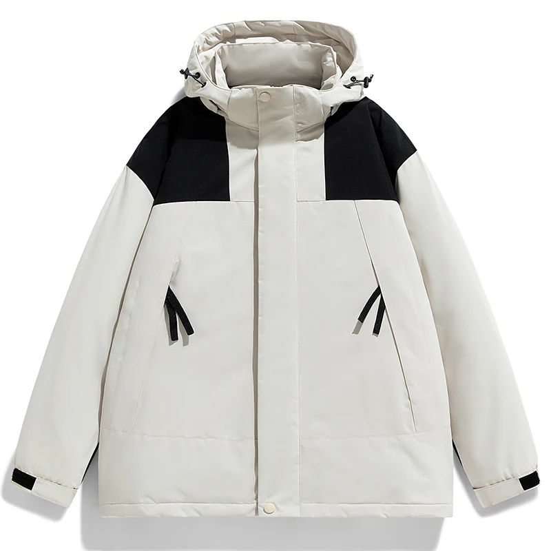 

Windproof Hooded Hiking Jacket for Men Winter Outdoor Warm Waterproof Clothing Fashion Quality Men Camping Parkas Coats Hot Sale