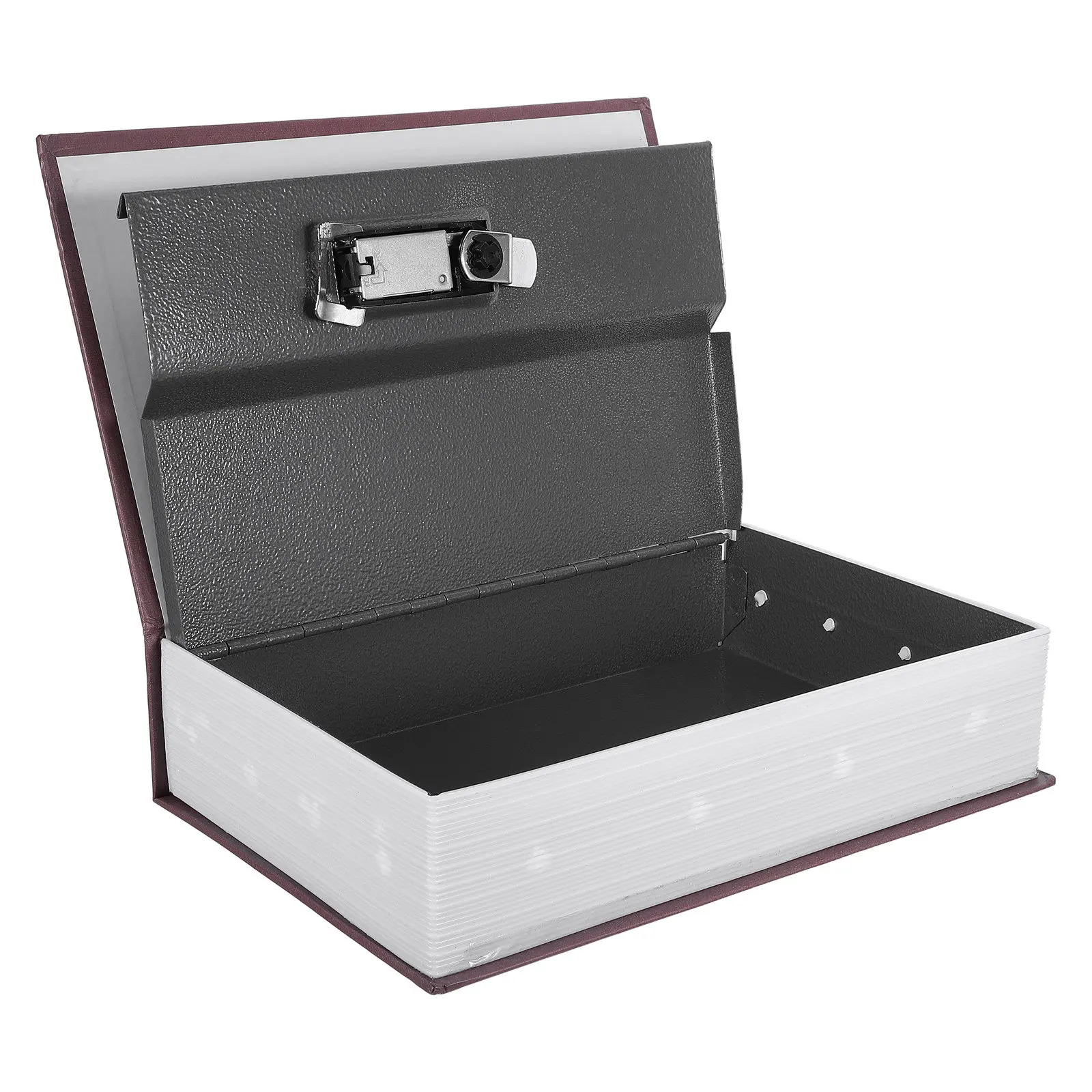 Metal Password Book Box Combination Code Hidden Storage Fake Discreet Jewelry Money Books Decor
