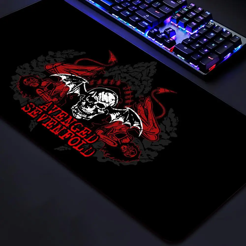 

A-Avenged Sevenfolds band Mouse Pad Tapetes de Mesa Teclado, Borracha Kawaii, Tapete de Mesa Antiderrapante, XXL,90x40cm