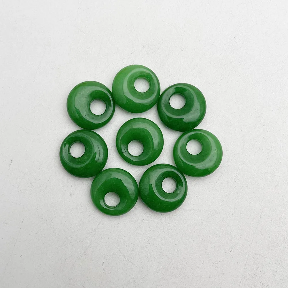 

Fashion Malay jade new 18mm gogo donut natural stone beads For Jewelry Making Earring Charm accessories 24pc wholesale