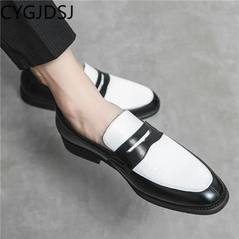 Italiano Oxford Shoes for Men Office 2024 Casuales Formal Shoes Slip on Shoes Men Business Suit Loafers for Men Chaussure Homme