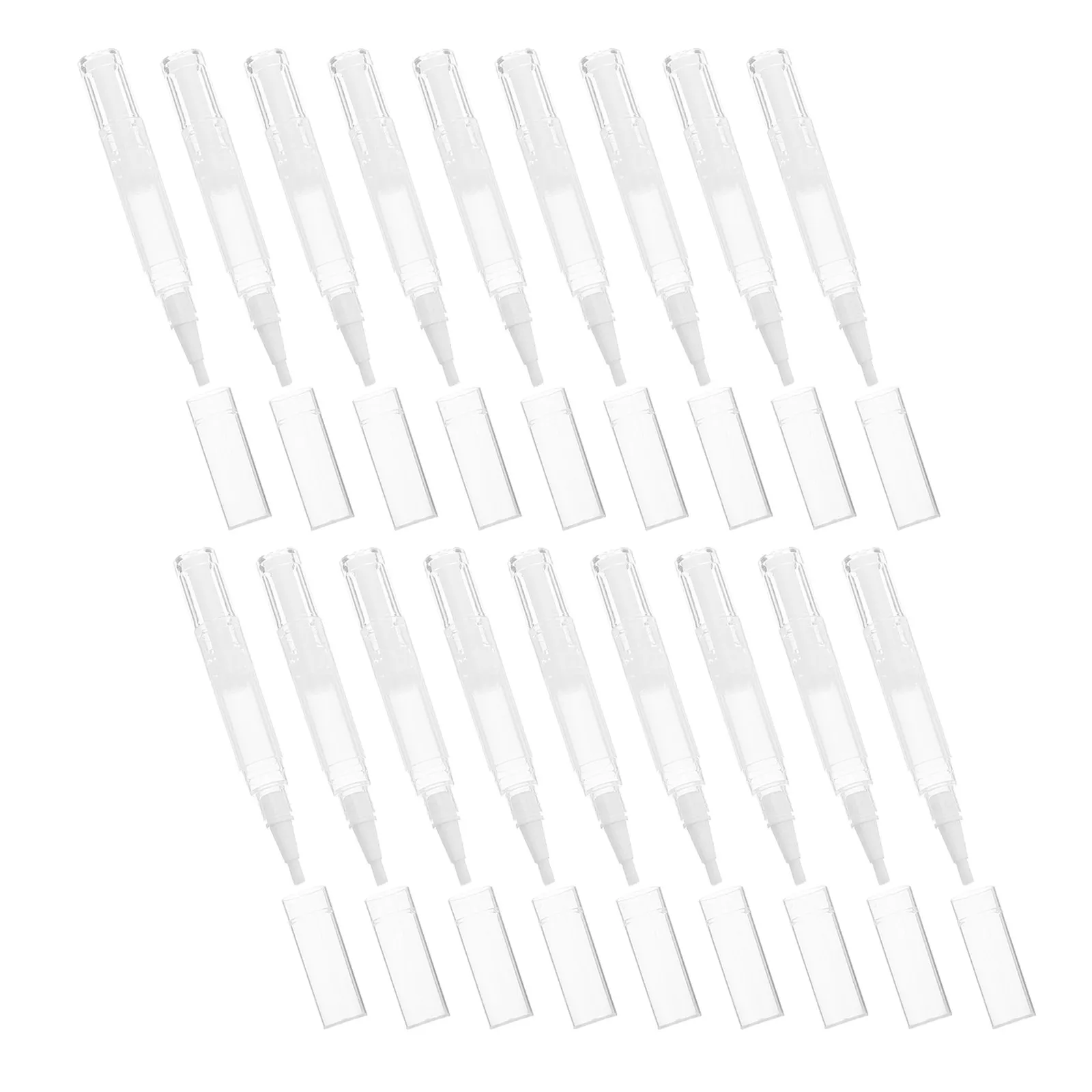 

20 шт. многоразовых прозрачных контейнеров-аппликаторов для блеска для губ, 5 мл, пустые флаконы-ручки для масла для ногтей, для маникюра