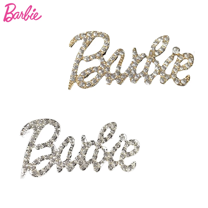 Sparkle Alloy English Barbie Letter DIY Creation Phone Case Sticking Diamond Jewelry Toys for Girls Accessories Keychain Pendant