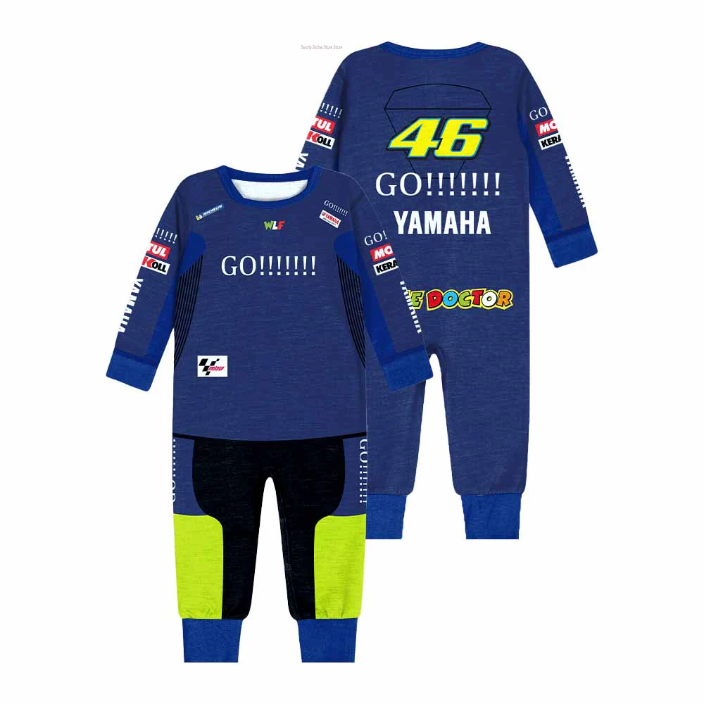 Quick Drying Riding Crawling Suit For Baby Autumn/Winter MOTO GP Outdoor Motorcycle Enthusiasts 3D Printed Cotton Jumpsuit Top