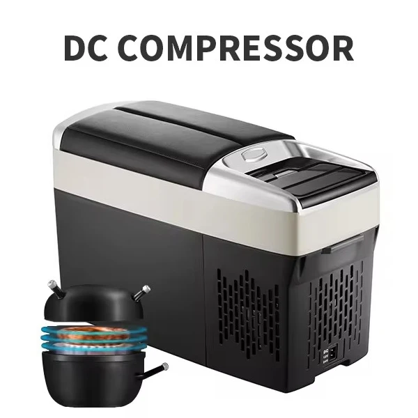 Neues Design 11L Vintage Kühlschrank R134A Kältemittelkühlschrank Tragbarer Gefrierschrank mit LED-Anzeige