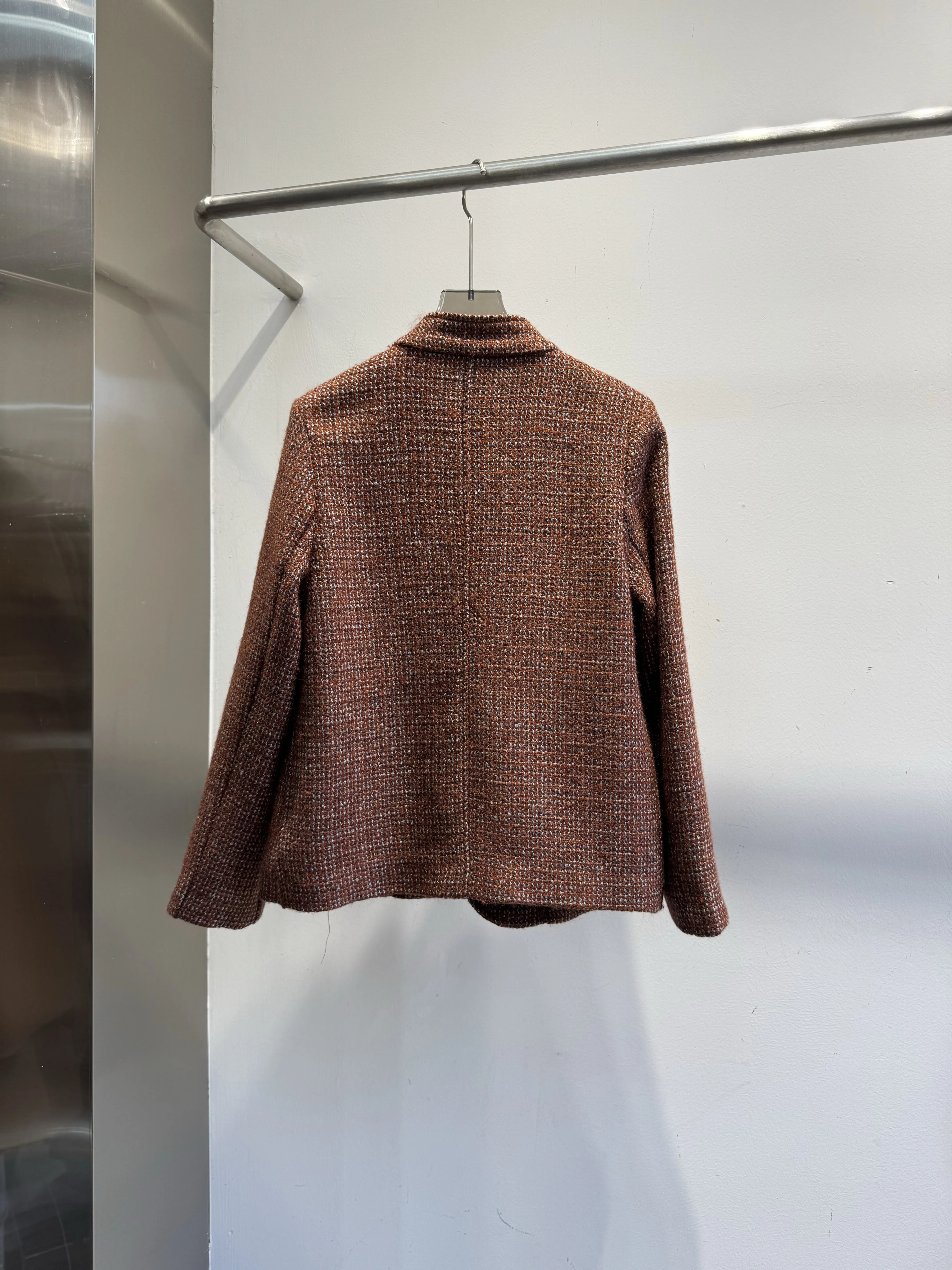 2026Women's Autumn/Winter Wool Jacket with Stand Collar and Single-Breasted Design