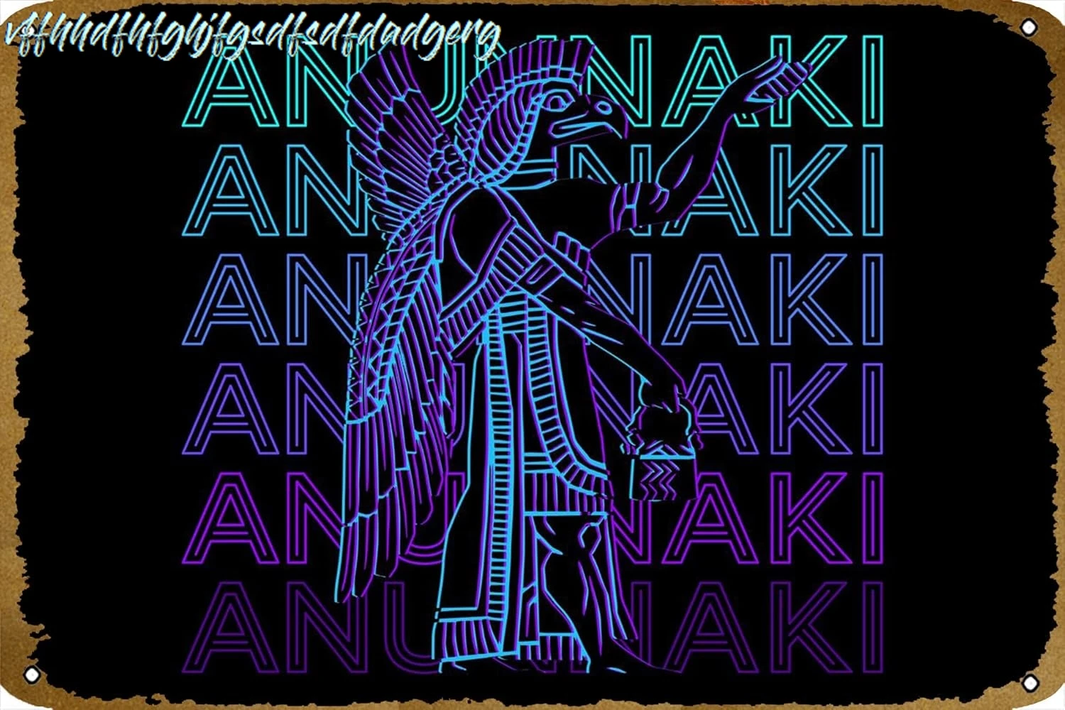 Anunnaki Sumerian God poster Retro tin Sign Wall Art Decor Metal Sign Decoration Sign 8x12 inch sign