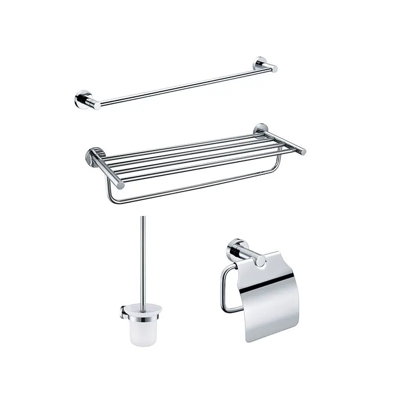 

AMAXO High End Stainless Steel Chrome Bathroom Shelf Fitting Accessories Set