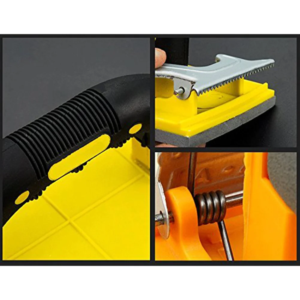 حامل ورق الصنفرة البلاستيك الجسم المطاط مقبض المضادة للانزلاق وسادة للجدار الخشب المعادن طحن الرطب الجاف الرملي أداة جلخ تلميع #5