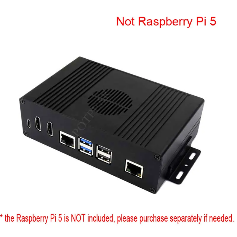 Imagem -03 - Raspberry pi Box Case Ki-a Pce para Rj45 Gigabit Ethernet Placa de Expansão Todas as Portas para pi Usb Lado Tipo-c Hdmi