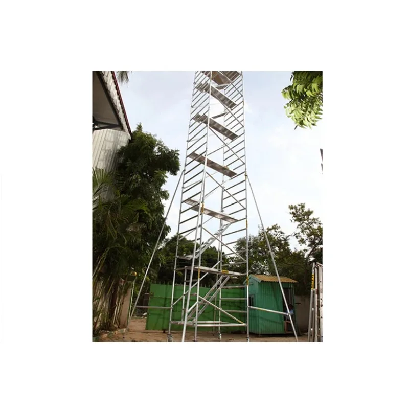 Andamio de acero con escalera móvil de acero con alto contenido de carbono para construcción de paredes al aire libre