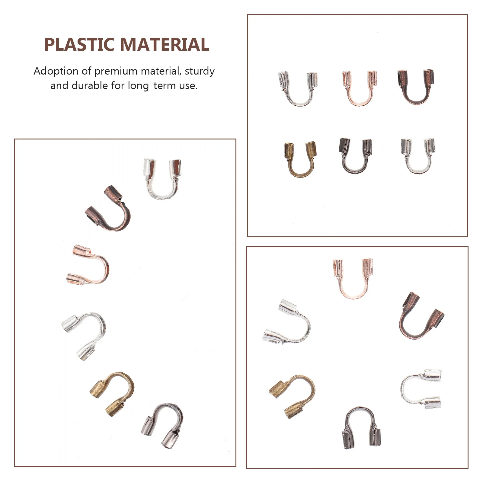 

500Pcs U Shape Clasps Connector Resistance DIY Jewelry Clasp Earrings Tassels Findings U Shaped Wire