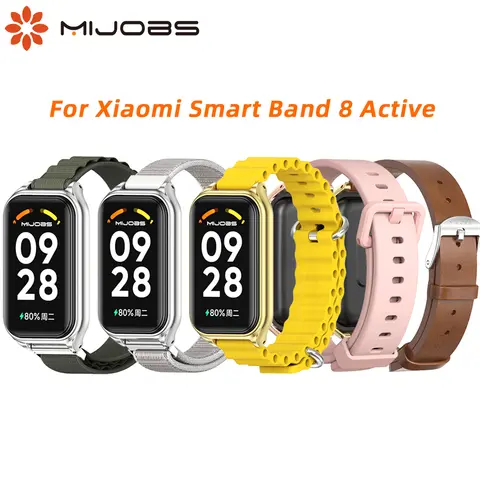 Xiaomi 스마트 밴드 용 스트랩 8 9 액티브 팔찌 Mi Band 8 액티브 스트랩 시계 밴드 Correa 손목 스트랩 교체 액세서리
