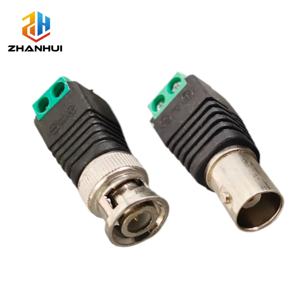 Conector de Video BNC Macho a Hembra, 4/2 Piezas, Coaxial a Cat5 UTP, Conector para Cámara CCTV, Sin Soldadura