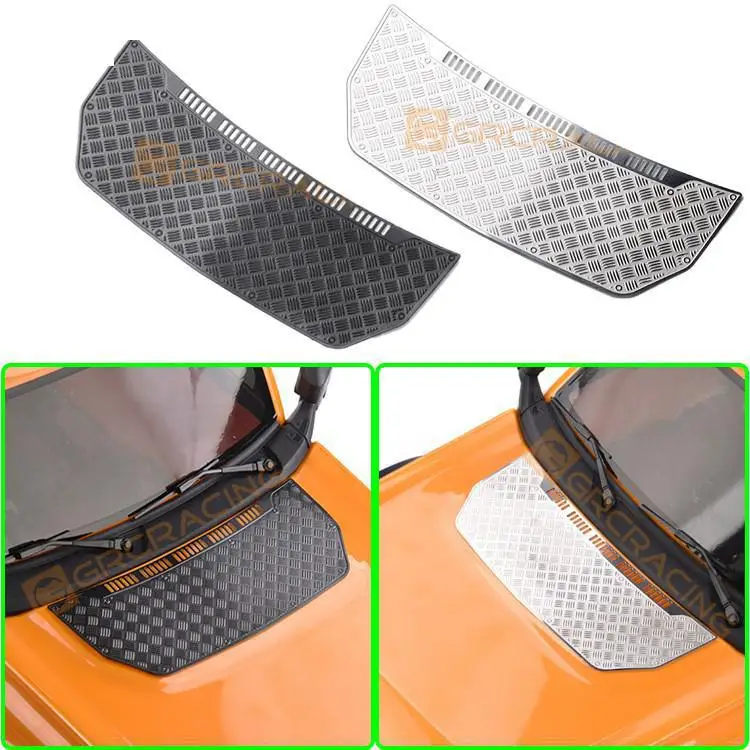 

Grc Middle Stainless Steel Hood Decorative Sheet / Hood Protective Metal Sticker For Traxxas Trx4 Bronco 92076-4