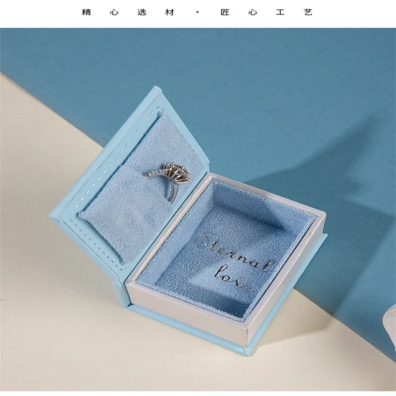 Contenitore di gioielli per anelli di vendita caldo, scatola di immagazzinaggio di gioielli con ciondoli per orecchini, scatola di imballaggio di gioielli magnetici creativi in stile europeo