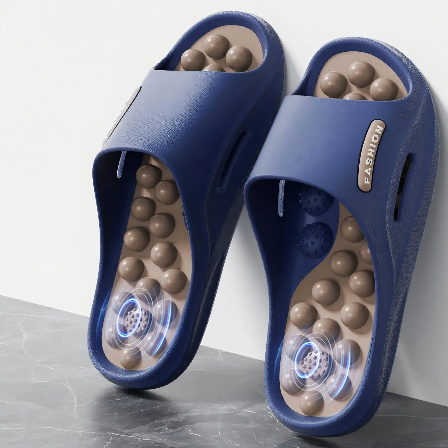Men Women Acupressure Massage Slippers Thick Sole Non-Slip Odor Resistant Indoor Household Sandals Foot Relax & Muscle Relief view 5
