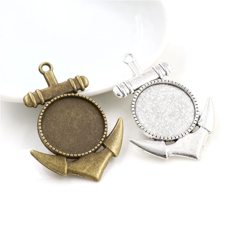 

10 шт 20 мм Внутренний размер античный посеребренный и Бронзовый Ретро стиль кабошон основа Установка Подвески кулон