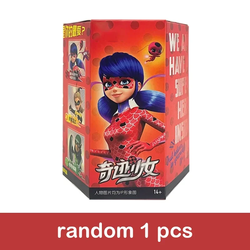 Brand New Genuine MiraculousoLadybuges Red Girl Black Boys Queen Bee Collectible Model Toys Children Birthday Gift Random 1 Pcs