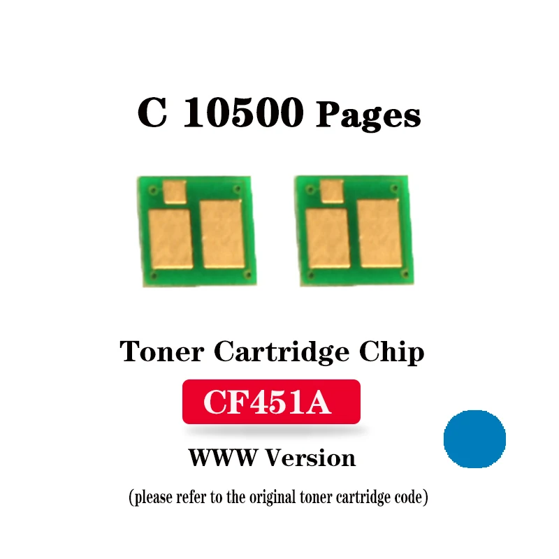 Высококачественный тонер-чип CF450A/CF451A/CF452A/CF453A для HP M652n/M652dn/M653dn/M653x/653dh/M681f/M681dh/M681z/MFP M681f/682z