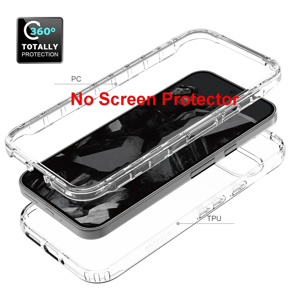 Shockproof Case for Google Pixel 9 Pro XL 5G Gradient Crystal Cover Phone Pixel 8 Pro 7 A 6 7A 8A 9Pro Pixel9 Pixel8 7 6A Funda