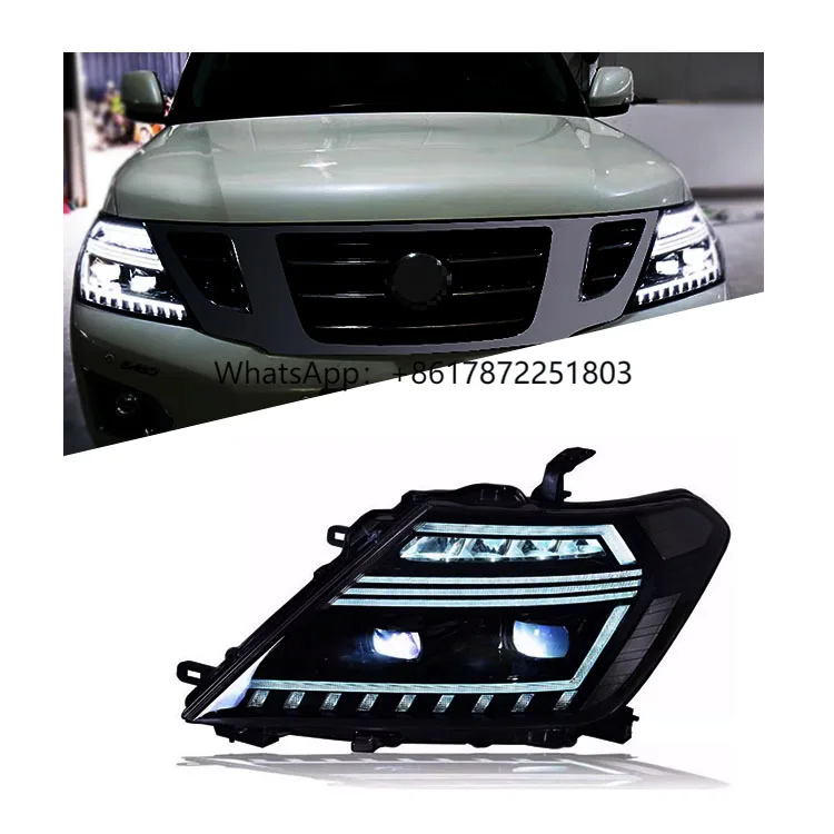

Y62 Headlamps 2012-2019 Retrofit Led Daytime Running Lights Headlamp Assembly Plug & Play for Nissan PATROL VI