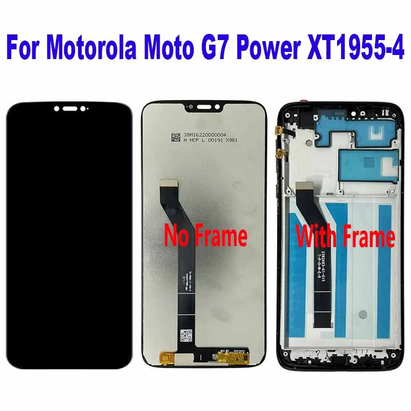 

For Motorola Moto G7 Power XT1955-2 XT1955-1 XT1955-4 XT1955-7 XT1955-5 XT1955-6 LCD Display Touch Screen Digitizer Assembly