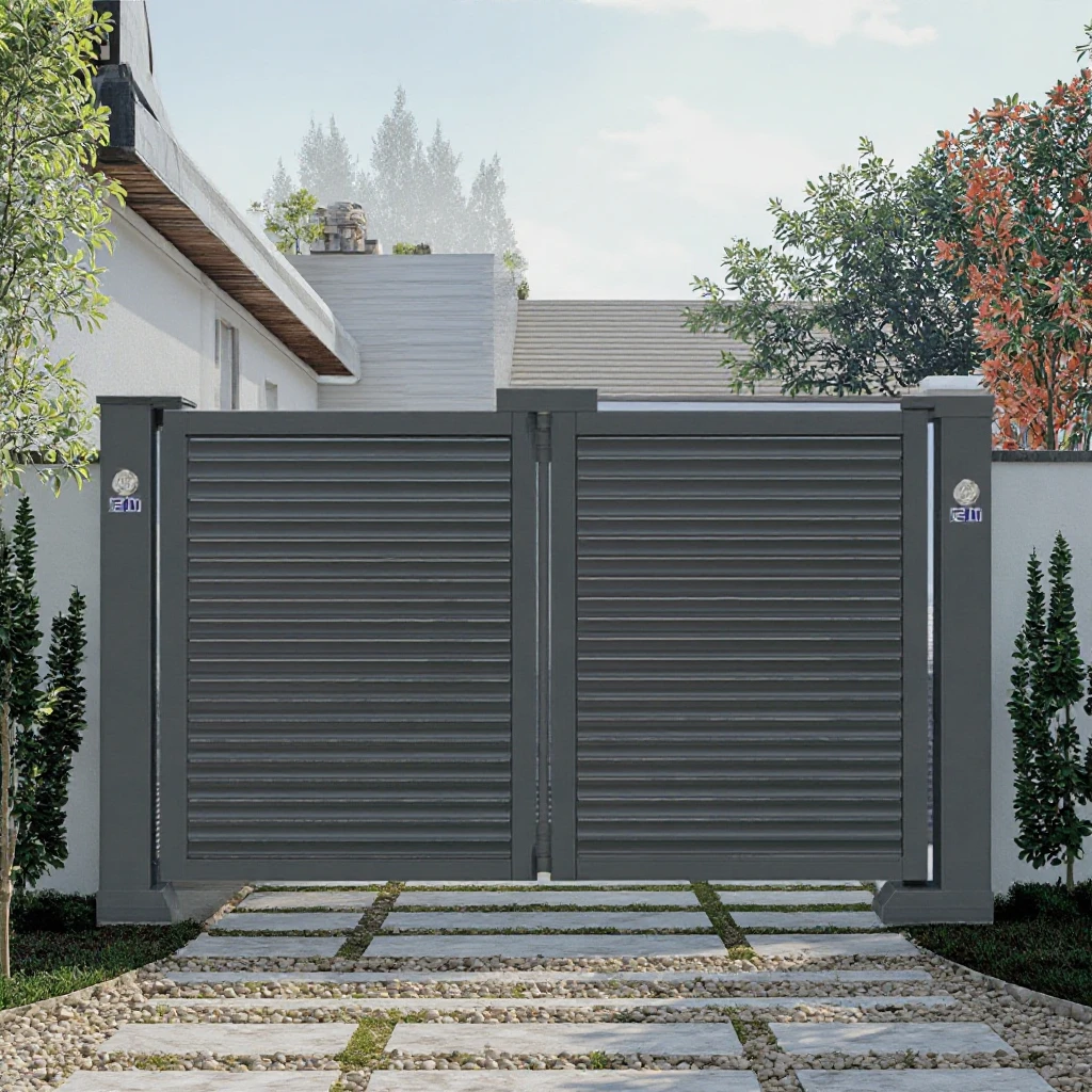 

Qigong Electric Auto Folding Gates Automatic Aluminium Gate Villa Gate Aluminum Retractable Folding Durable