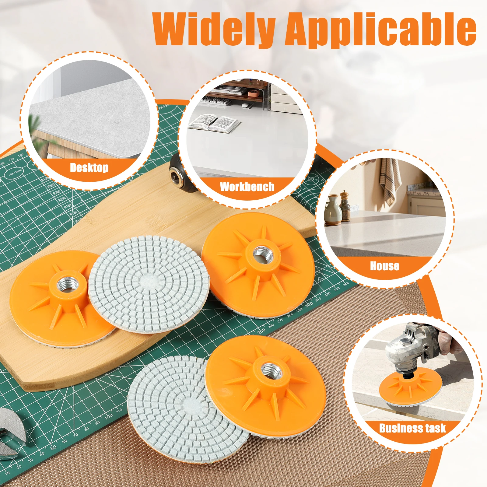 5/14/18 stücke 100mm Keramik Fliesen Trimmen Polieren Disc Winkel Grinder Trocken Polieren Marmor Quarz Stein Anfasen schleifen Rand