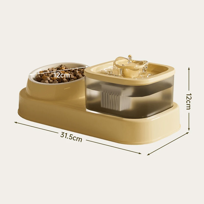 

Pets Water Fountain Auto Filter USB Electric Mute Cat Drinker Bowl Pet Feeder 2-in-1 Recirculate Filtring Drinker for Cats Water