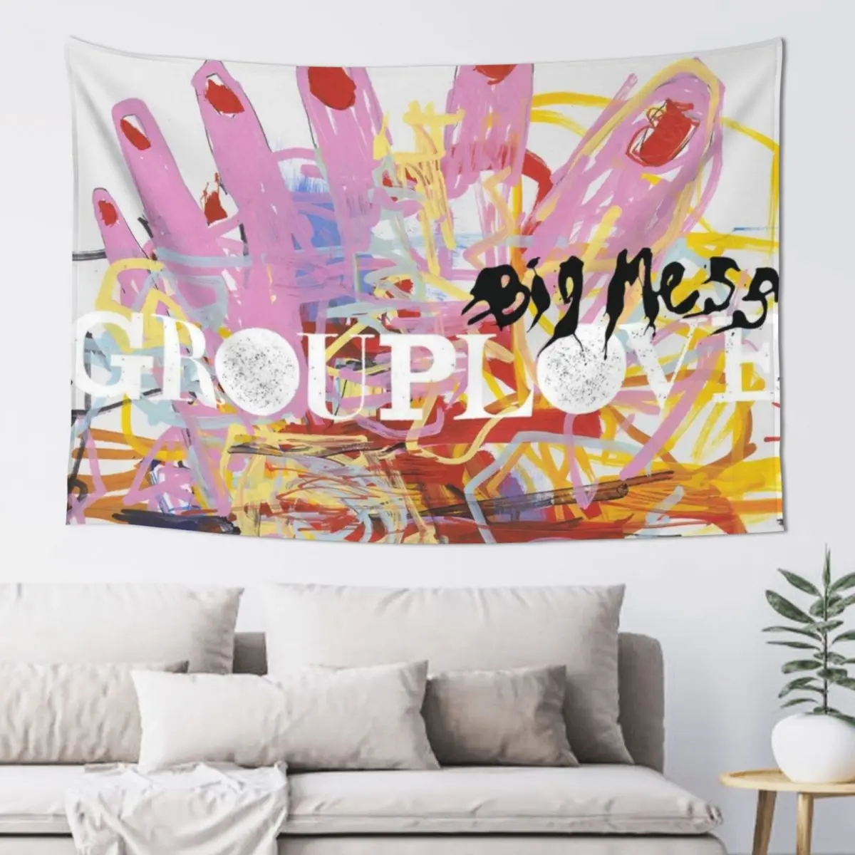 

Grouplove - Big Mess Tapestry On The Wall Aesthetic Room Decorations Decorative Paintings Tapestry