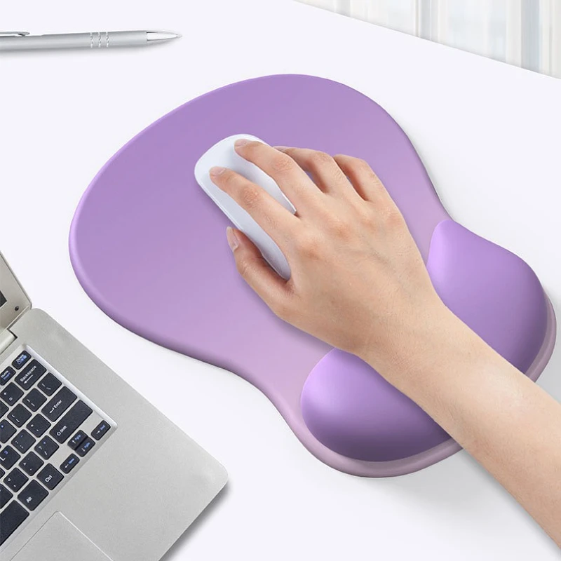 Gradiente mouse pad confortável suporte de pulso anti-deslizamento silicone almofada de descanso de pulso macio engrossado guarda de pulso tapete de mesa de computador