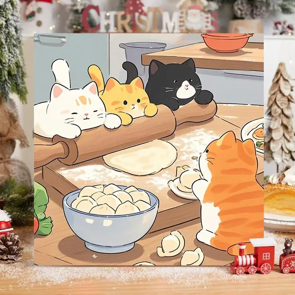 

Painting By Number Kits Colorful Cats Lounge Modern Living Painting Digital Animals Handpaint DIY Home Oil Room Decor Color A8W3