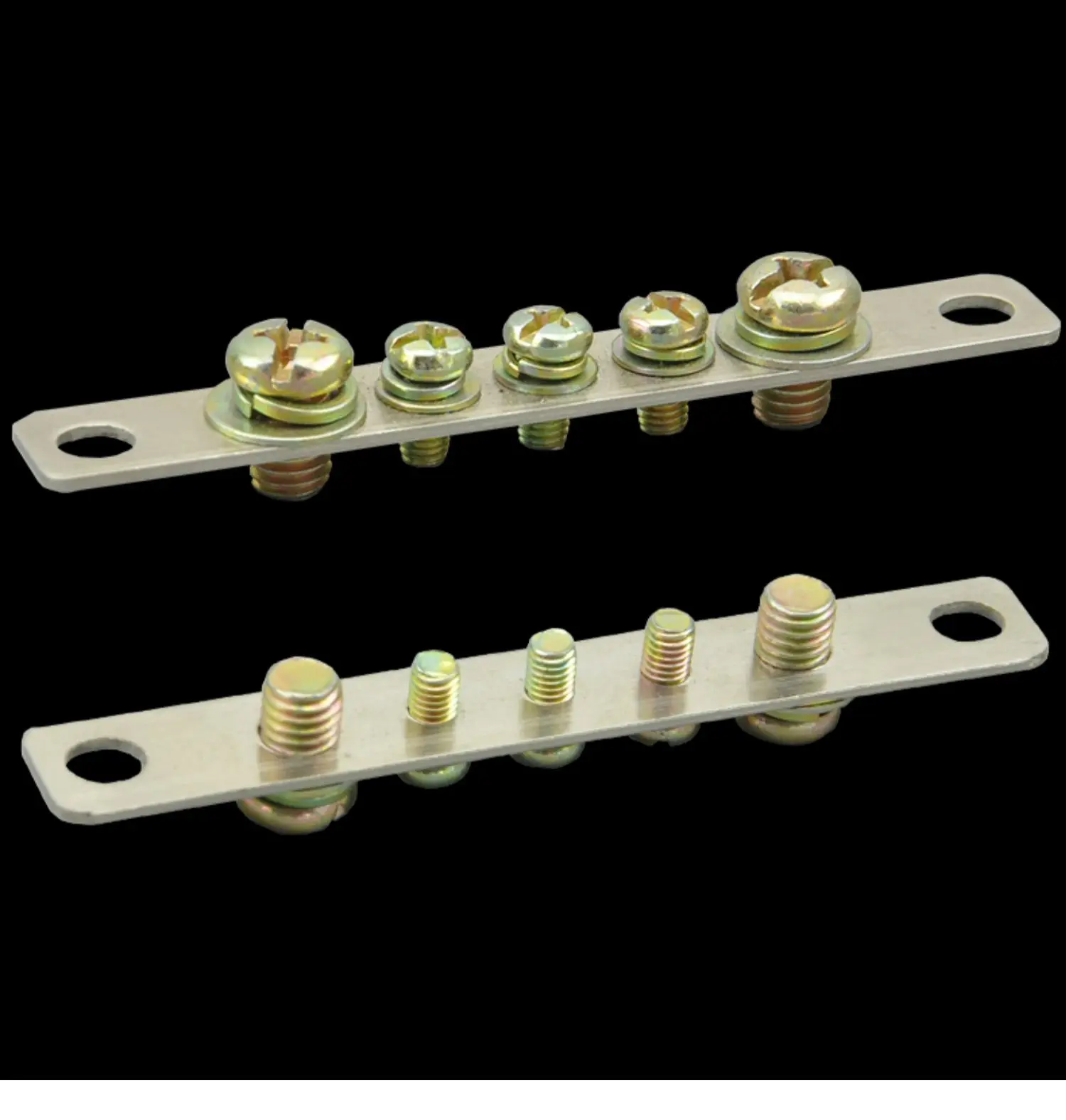 2PCS 250V 15A   5way 7 Way 10 way Straight Ground Wire Row Copper Electrical Bar Terminal Block view 6