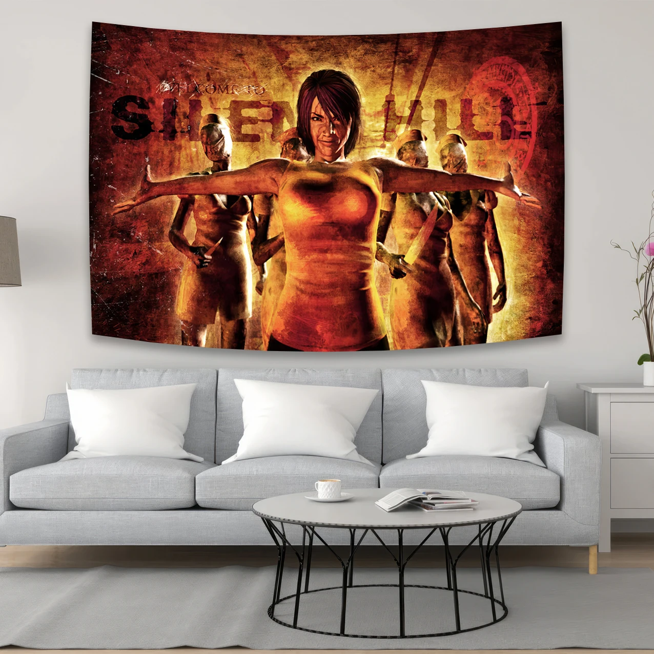 Silents Hill Horror Movie Character Tapestry Wall Hanging Room Decor Art Wall Hanging Bedroom Decor