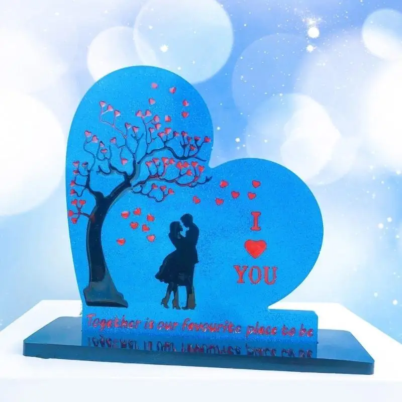 

HX6F Convenient Mold for Designing Beautiful Heart shaped Crafts with Couple Pattern Ornament Epoxy Resin Molds