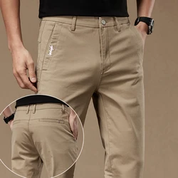 Business Casual Trousers Men's 2024 Autumn New Men's Clothes Work Pants Male Formal Dress Straight Pants Black Gray Khaki