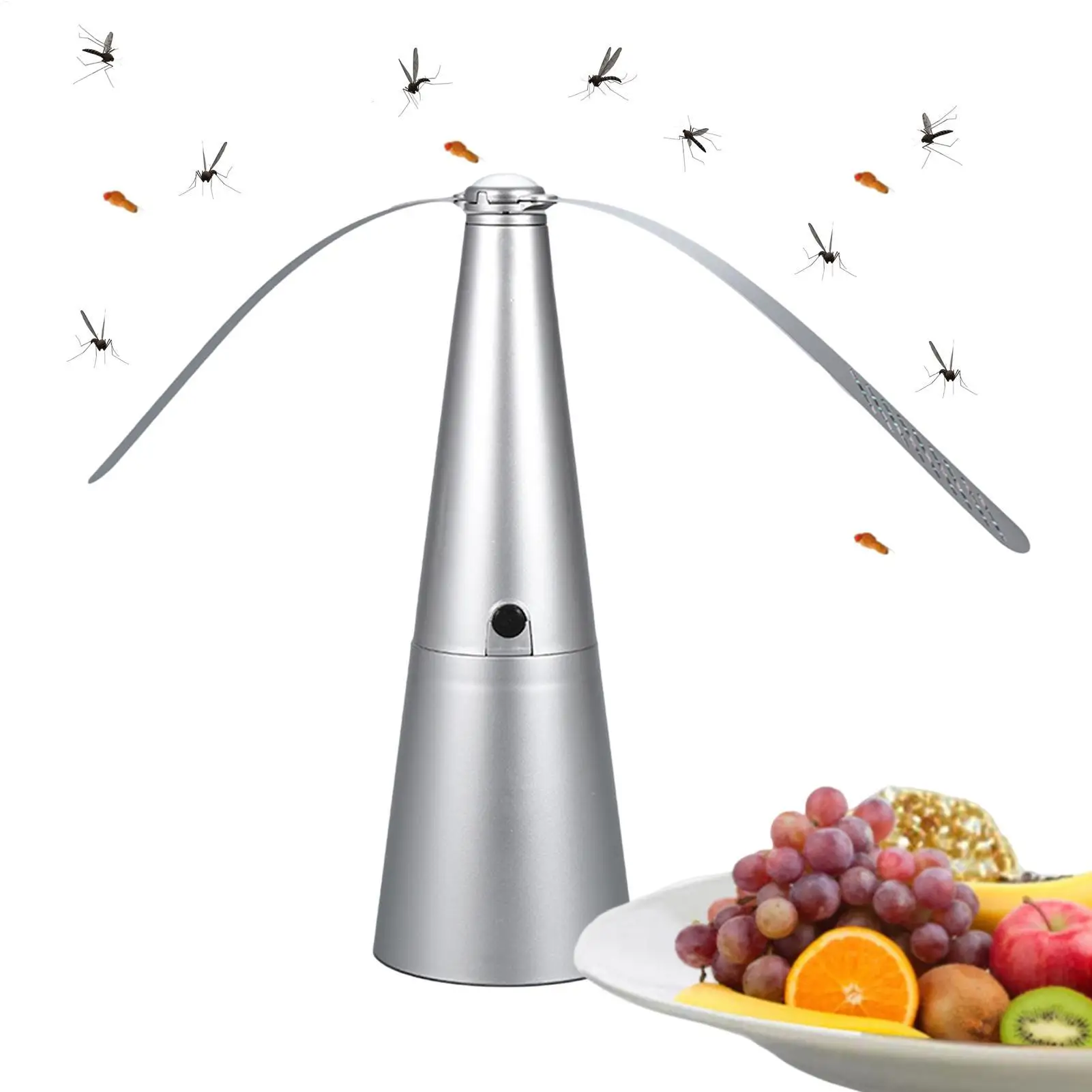 Table Fly Fan Portable Tabletop Fly Fan for Indoor Outdoor Restaurant Barbeque to Keep Flies Away from Your Food