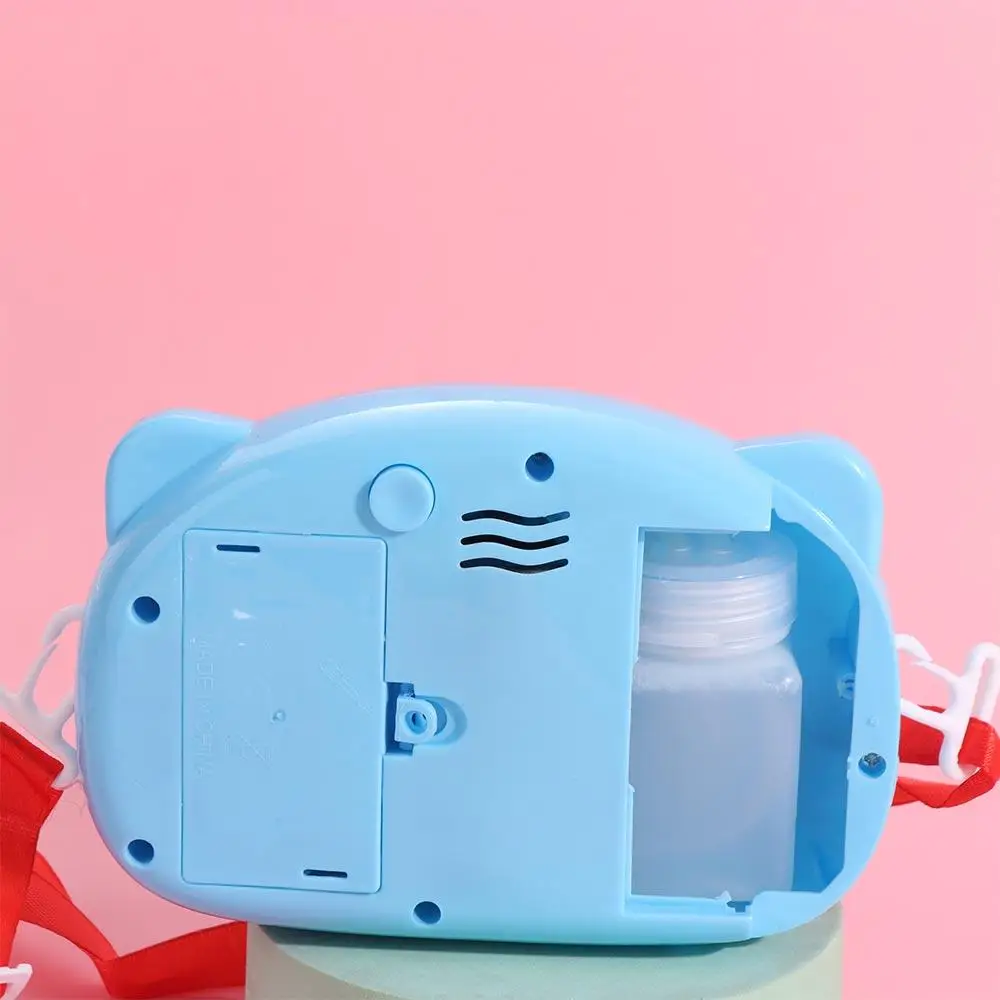 Máquina de bolhas infantil durável, formato de câmera automática, fabricante de bolhas de sabão, brinquedo, porco, desenho animado, soprador de bolhas, casamento