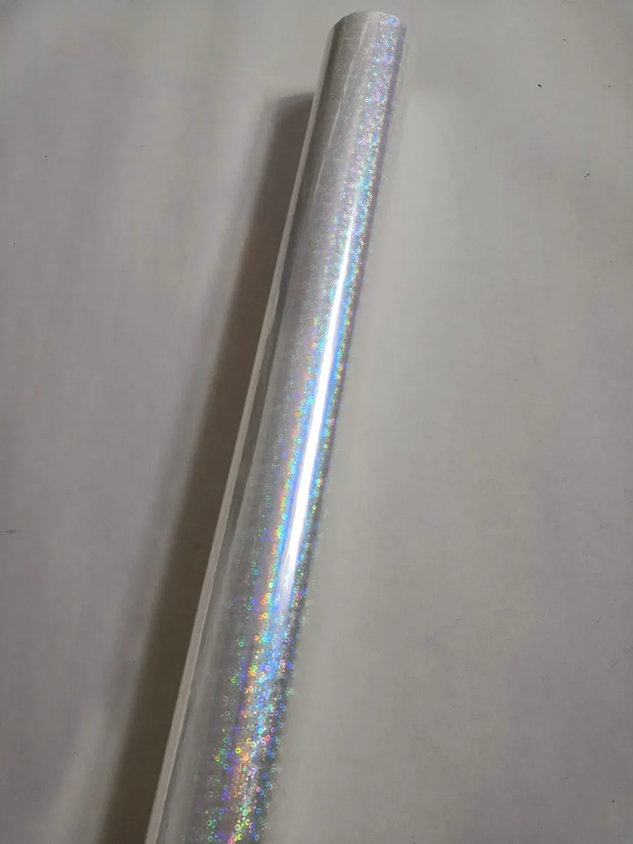 Transparent foil holographic foil little circle Y06 hot stamping foil for paper or plastic laminate film transfer 16cm x 120m