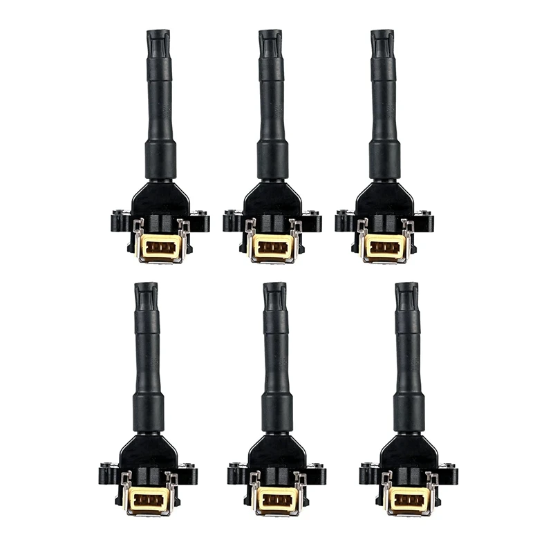 

6PCS Ignition Coil Pack For-BMW 320I 325I 325IS 525I M3 2.0L 2.5L 3.0L L6 12131402440 0221504410