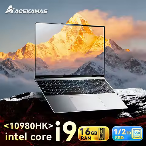 15.6" Intel Core i9 10980HK Laptop Computer Windows 11 Pro 16GB DDR4 1TB SSD M.2 Notebook PC Gamer Portable Laptop Gaming Office