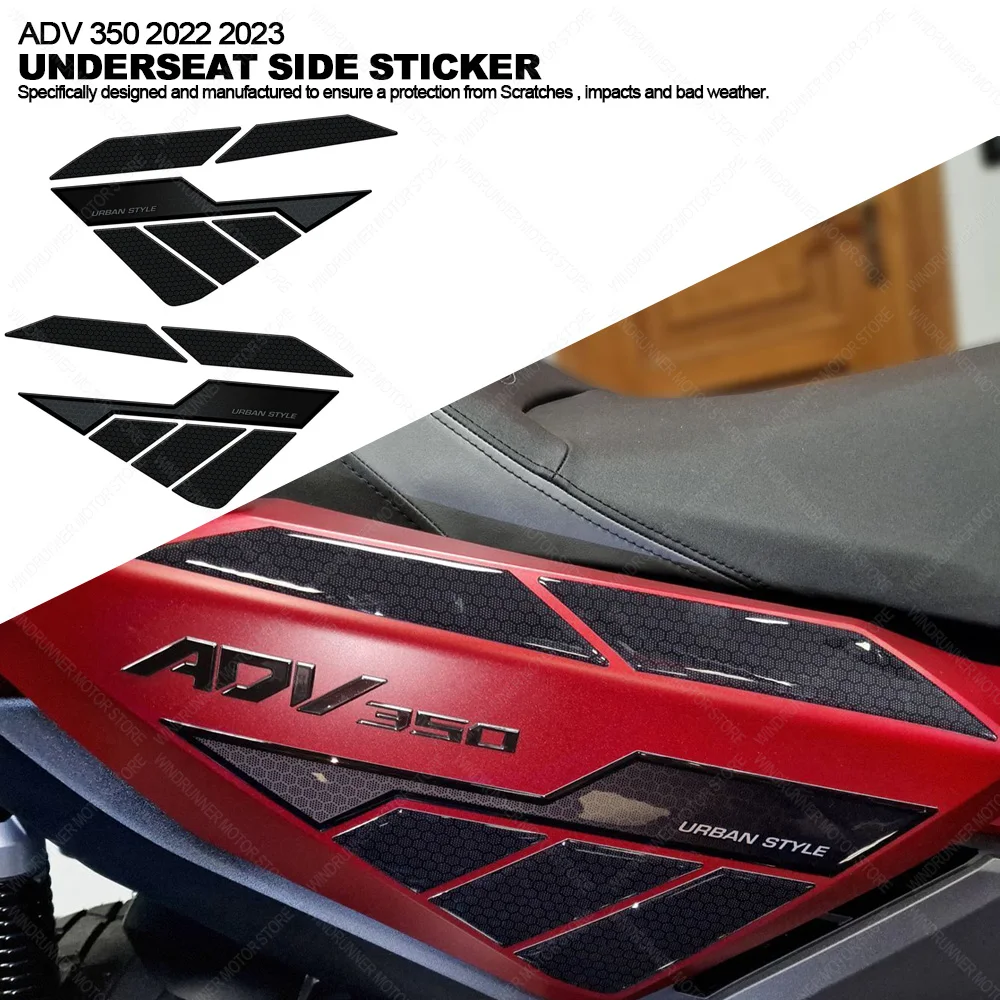 

For Adv 350 2022 2023 Waterproof Protective Sticker Motorcycle Underseat Side Protections Sticker 3D Epoxy Resin Sticker